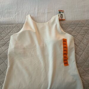 32 Degrees Cool White Ribbed Tank Top XXL